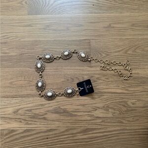 Windsor Gold-Tone Belt with Cream details